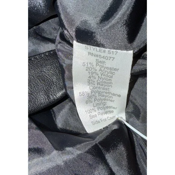 CAbi Black Plaid Moto Vest Style 517 Medium - Picture 12 of 15